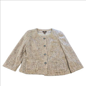 Women's Victor Alfaro Button-Down Blazer Size 16 Multicolor, 4 Front Pockets